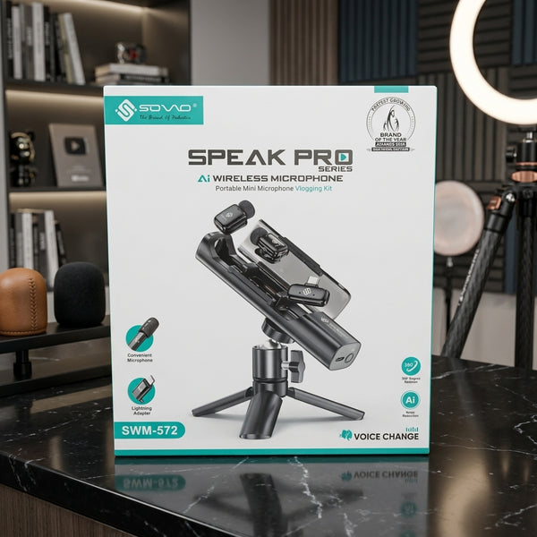 SOVO SPEAK PRO SWM-572 Wireless Microphone Vlogging Kit