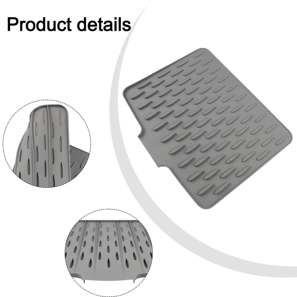 Sink Mat Black Durable Non Slip Design Protects Sink Surface Prevents Scratches And Keeps Kitchen Clean Size 26x32cm