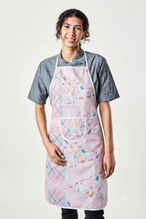 12 Pcs Classic Professional Parachute Cloth Kitchen Apron with Pocket & Contrast Piping (23" x 35") | Random Color