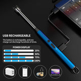 360° Outdoor Kitchen USB Rechargeable Arc Lighter – Flexible Neck, Safety Lock, Windproof & Eco-Friendly Design- Random color