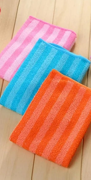 Microfiber Cleaning Towel Set – Super Absorbent, Soft & Reusable for Kitchen, Car & Home Use" - Pack of 3