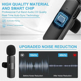 K9 Wireless Dual Lavalier Microphone System - Plug & Play for Vlogging & Live Streaming