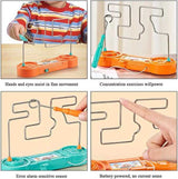 Kids Collison Electric Shock Toy, Education Electric Touch Maze Game Party, Funny Game Science Experiment Toys for Children Gift (Mix Color)