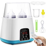 2-in-1 Double Baby Bottle Warmer & Steam Sterilizer with Digital Display and Remote Control