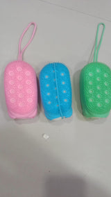 Silicone Body Scrubber Bath Sponge – Soft Exfoliating Shower Brush for Men & Women (Random Color)