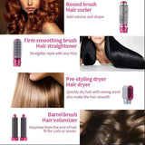 5-in-1 Electric Hair Dryer Brush Kit | Blow Dryer, Straightener, Curler & Volumizer Styling Tool