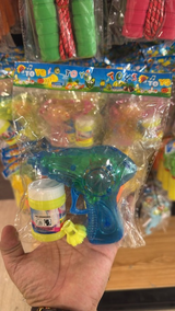 Kids Bubble Gun Toy – Automatic Bubble Blaster with LED Lights & Solution