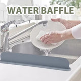 Reusable Silicone Sink Splash Guard – 14 Inch Splashproof Countertop Water Barrier With suction (Random Color)