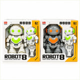 Robot 8 Remote Control Dancing Robot Toy With LED Lights, Music And Long Battery Life For Kids Ages 6+ (Random Color)