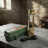 Portable XPE+COB LED Flashlight with Protective Case
