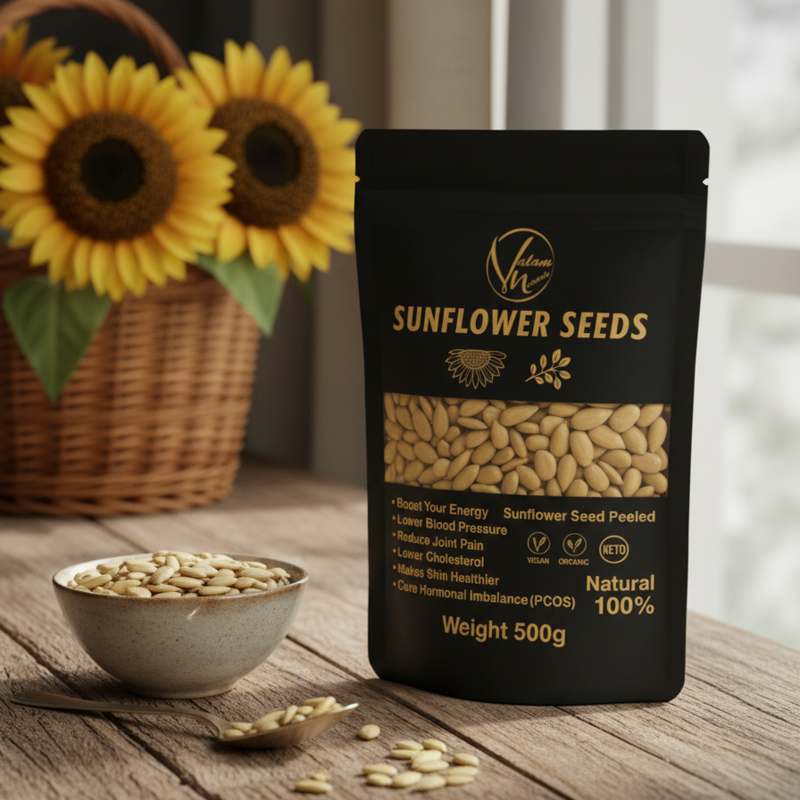 Sunflower Seeds Without Shell | 100% Natural Peeled Seeds | Rich In Protein, Fiber, And Healthy Fats For Snacking, Baking, And Cooking - 250 Gram