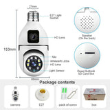 Speed-X Dual Lens Bulb Camera 1080p WiFi Panoramic Night Vision
