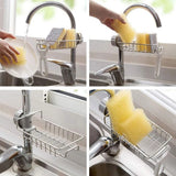 Stainless Steel Sink Faucet Organizer - Kitchen Accessory Designed For Storage Organization And Daily Sink Routine