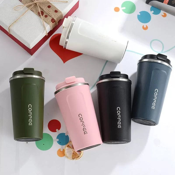 500ml Stainless Steel Temperature Coffee Cup Insulated Travel Mug - Blue