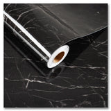 Black & Grey | Marble Sheet Sticker 60x200cm | Waterproof Self-Adhesive PVC Wallpaper for Furniture Walls