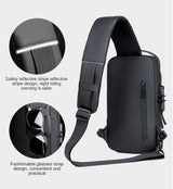 Black Multifunction Anti-Theft USB Charging Crossbody Shoulder Bag | Stylish, Secure & Travel-Ready