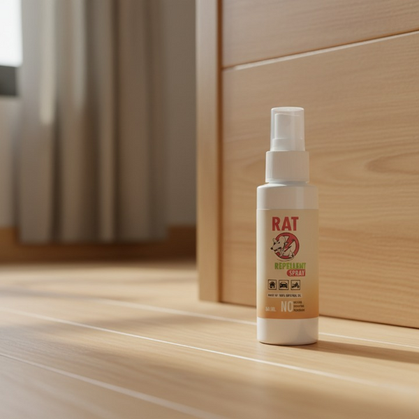 Rat Repellent Spray 50ml – Natural, Safe & Non-Toxic Rodent Deterrent for Home, Kitchen, Car, and Storage Areas