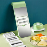 Multifunctional Vegetable Cutter Grater For Vegetables Slicers - Shredders Peeler Carrot Fruit Vegetable Cutting Kitchen Tool - 05 Blades Vegetable Cutter ( Random Colors)