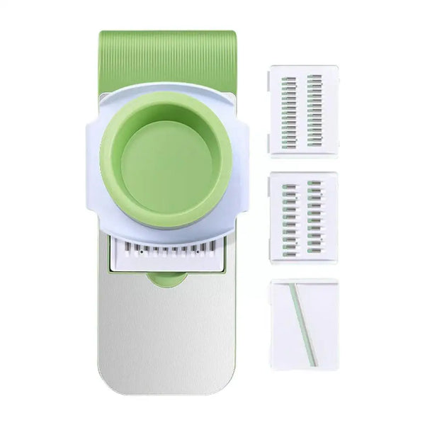 Multifunctional Vegetable Cutter Grater For Vegetables Slicers - Shredders Peeler Carrot Fruit Vegetable Cutting Kitchen Tool - 05 Blades Vegetable Cutter ( Random Colors)