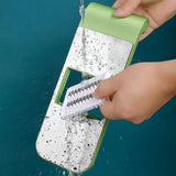 Multifunctional Vegetable Cutter Grater For Vegetables Slicers - Shredders Peeler Carrot Fruit Vegetable Cutting Kitchen Tool - 05 Blades Vegetable Cutter ( Random Colors)