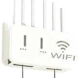 White  WiFi Router Storage Box & Wall Mount Shelf  Universal Cable Organizer | Space-Saving Holder for Modem, Set-Top Box & Smart Devices | Home & Office Use