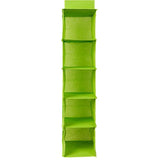 5 Shelf Clothes Hanging Organizer | Foldable Wardrobe Section Storage | Durable Fabric & Plastic