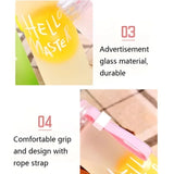Pink Frosted Glass Water Bottle  |  Leak-Proof Insulated Bottle with Hello Master Decal Logo | 400ml