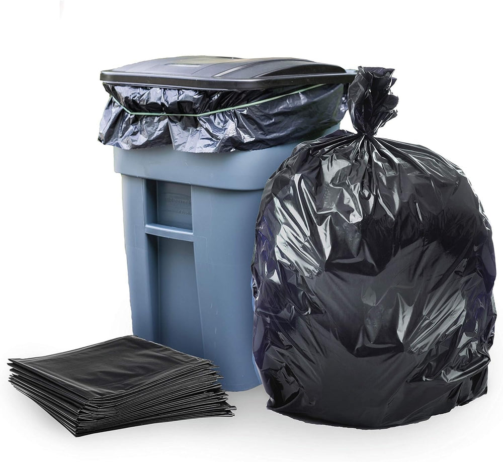 Black Garbage Bags Roll – Leak Proof, Heavy Duty Disposable Trash Bags for Dustbin, Diapers, Waste & Storage, Portable Plastic Bin Bags - Small