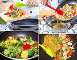 Silicone Spatula 8-Inch – Heat Resistant, Non-Stick Flexible Rubber Scraper Spoon for Kitchen Use