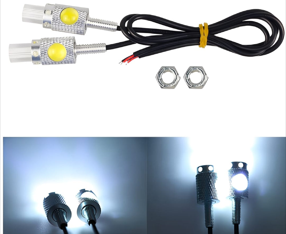 Motorbike Universal Mini LED Indicator & Number Plate Light – Super Bright 12V 1W Aluminum Waterproof Signal Lamp – Long-Lasting, Energy-Efficient Motorcycle & Car Lighting Accessory - blue