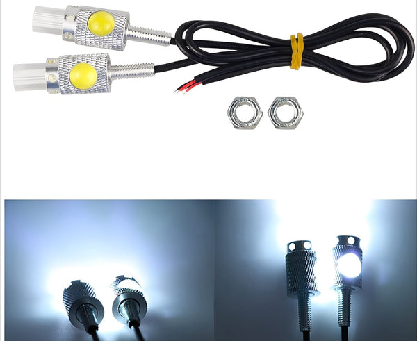 Motorbike Universal Mini LED Indicator & Number Plate Light – Super Bright 12V 1W Aluminum Waterproof Signal Lamp – Long-Lasting, Energy-Efficient Motorcycle & Car Lighting Accessory - blue