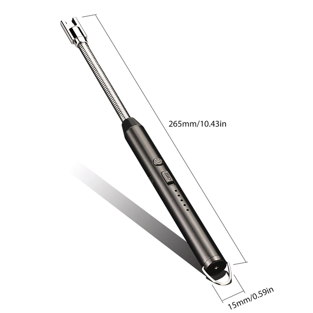 360° Outdoor Kitchen Lighter – USB Rechargeable Portable Electronic Arc Lighter with Flexible Neck, Safety Lock, Windproof & Eco-Friendly Design for Candles & Gas Stoves