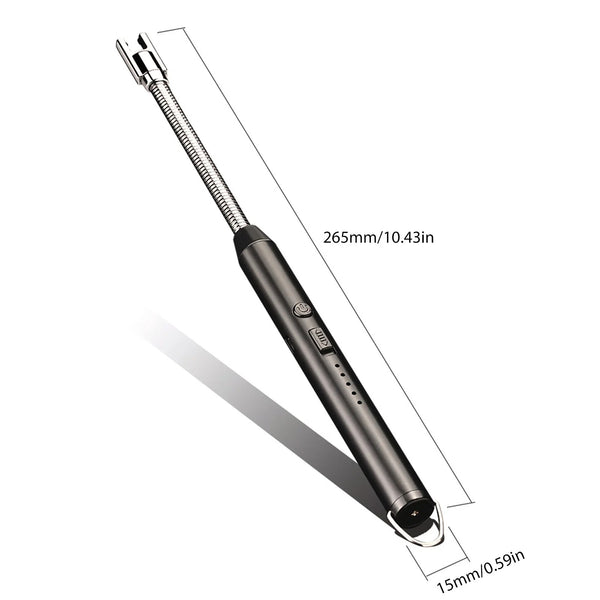 360° Outdoor Kitchen Lighter – USB Rechargeable Portable Electronic Arc Lighter with Flexible Neck, Safety Lock, Windproof & Eco-Friendly Design for Candles & Gas Stoves