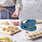 2-in-1 Manual Dumpling Maker & Dough Press Machine | Portable Samosa & Gujiya Mould Tool | Easy Kitchen DIY Pastry Accessory (Random Colour)