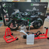 Diecast Kawasaki Ninja H2R 1:6 Scale High Speed Remote Control Motorcycle With Spray And Light Effects