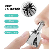 Manual Stainless Steel Nose & Ear Hair Trimmer - Painless, Battery-Free Precision Personal Grooming Tool with Cleaning Brush (Without Box)