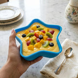 1 PCs Custard Star Bowl Elegant Design Dessert Serving Bowl for Custard Pudding Fruit and Sweets (Random Color)