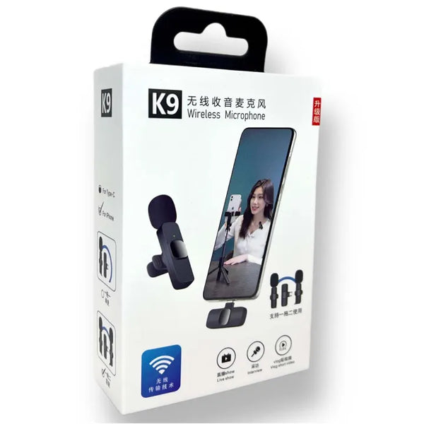 K9 Dual Wireless Microphone for Smartphones