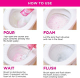 The Pink Stuff Foaming Toilet Cleaner Sachet Bathroom Cleaning Powder - (Pack of 6) 50g Each