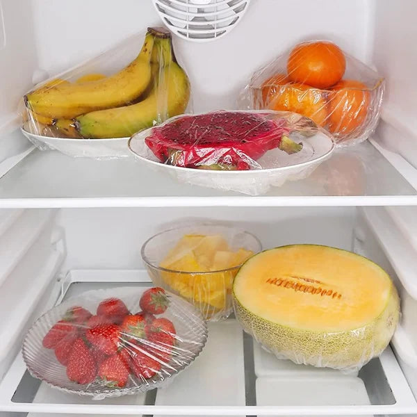 Pack Of 2 Reusable Elastic Food Storage Covers - Fruit and Bowl Seal Bags