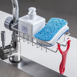 Stainless Steel Sink Faucet Organizer - Kitchen Accessory Designed For Storage Organization And Daily Sink Routine