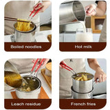 Stainless Steel Deep Fryer Pot With Strainer Basket Kitchen Cookware