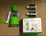 Manual 3‑in‑1 Vegetable Cutter & Drum Grater | Round Slicer | Multifunctional Kitchen Gadget