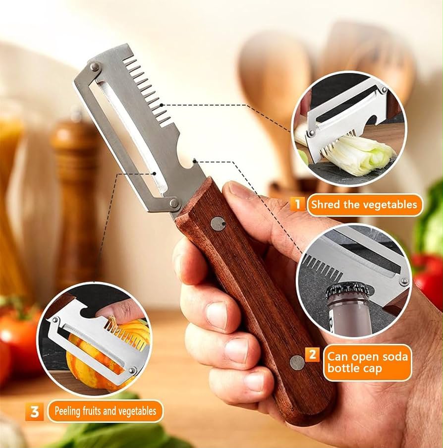 3-in-1 Multifunctional Vegetable Shredder, Peeler & Bottle Opener