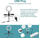 Multi Position Ring Light Dual Mobile Clip Ring Light, Live Broadcasting Bracket Fill Selfie Ring Light Phone Clamp Fill Lights Supplies Stabilizer Clip Phone Bracket