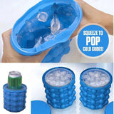 Ice Genie Silicone Ice Cube Maker Bucket with Airtight Lid