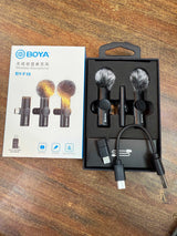 *BOYA BY-F10 2.4GHz Wireless Lavalier Microphone for Android USB-C Devices – Noise Cancelling, Plug & Play, 50m Range, 9h Battery* (With IPhone Connector)