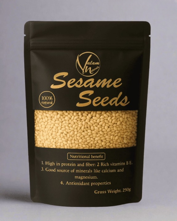 Pure Sesame Seeds – Nutrient-Rich Superfood for Cooking, Baking & Wellness (250g)