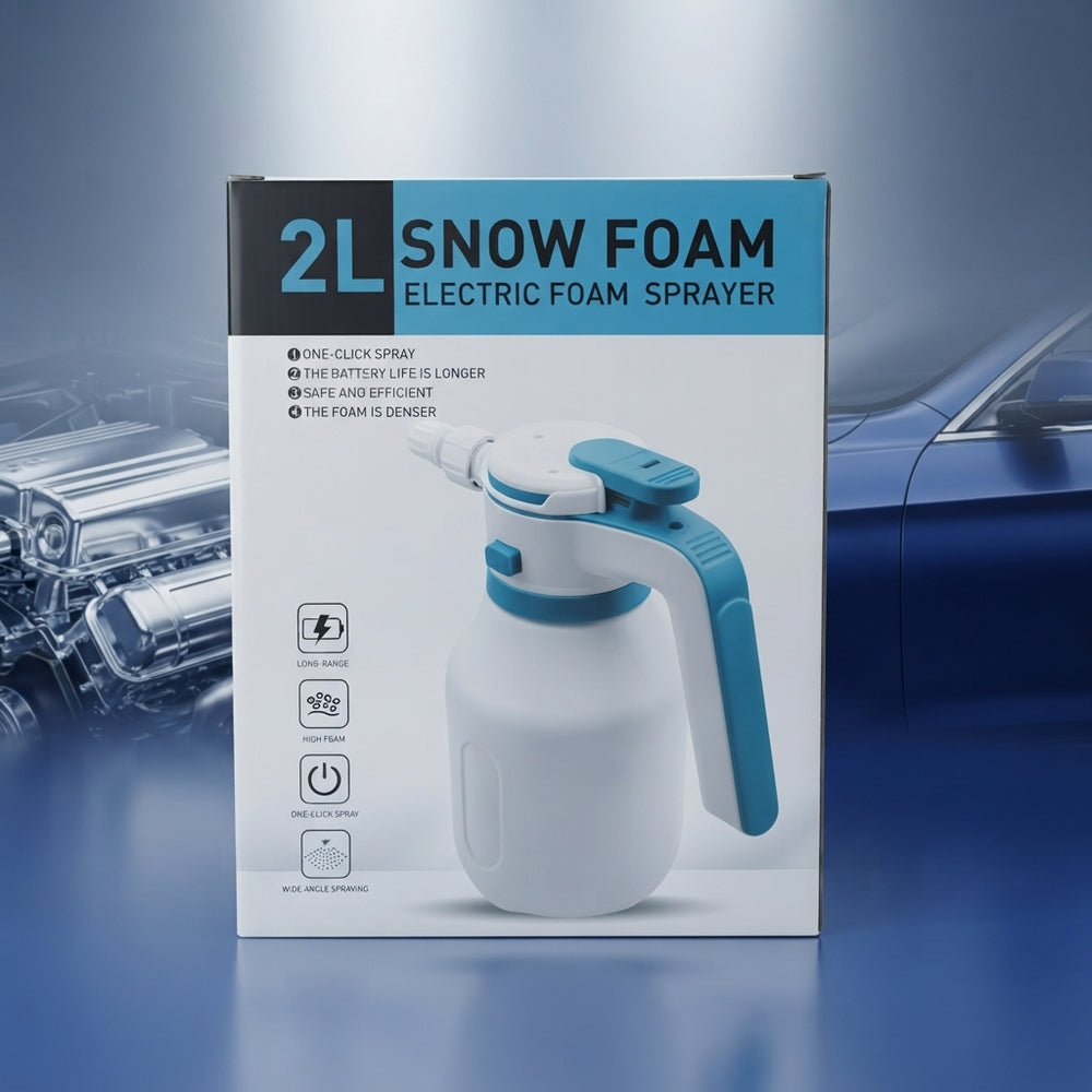 2L Snow Foam Electric Foam Sprayer - Cleaning Accessory Designed For Surface Washing And Daily Maintenance Routine - Black