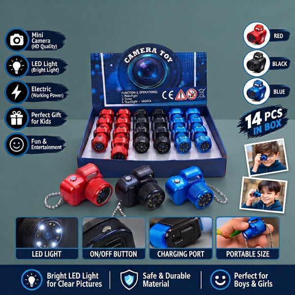 Mini Camera Toy With LED Light - Play Accessory Designed For Entertainment And Daily Activity Routine - Red